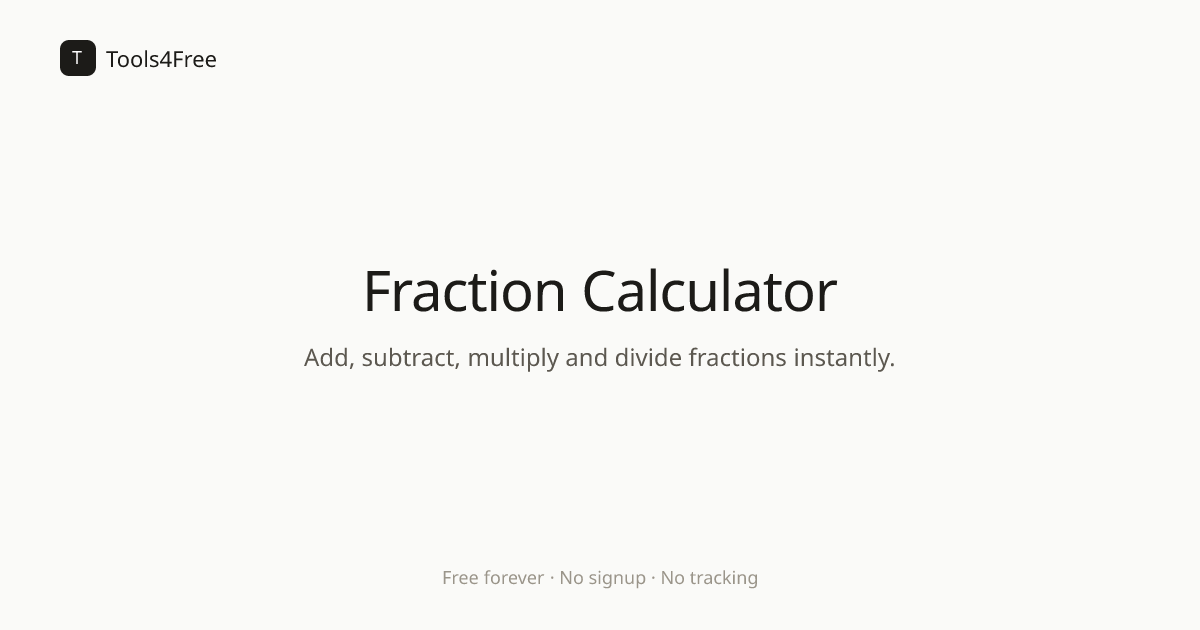 Fraction Calculator — Add, Multiply, Simplify | Free
